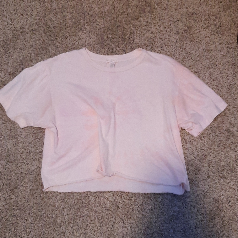 Pink tie dye crop top